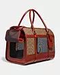 coach replica dog carrier|coach signature canvas dog carrier.